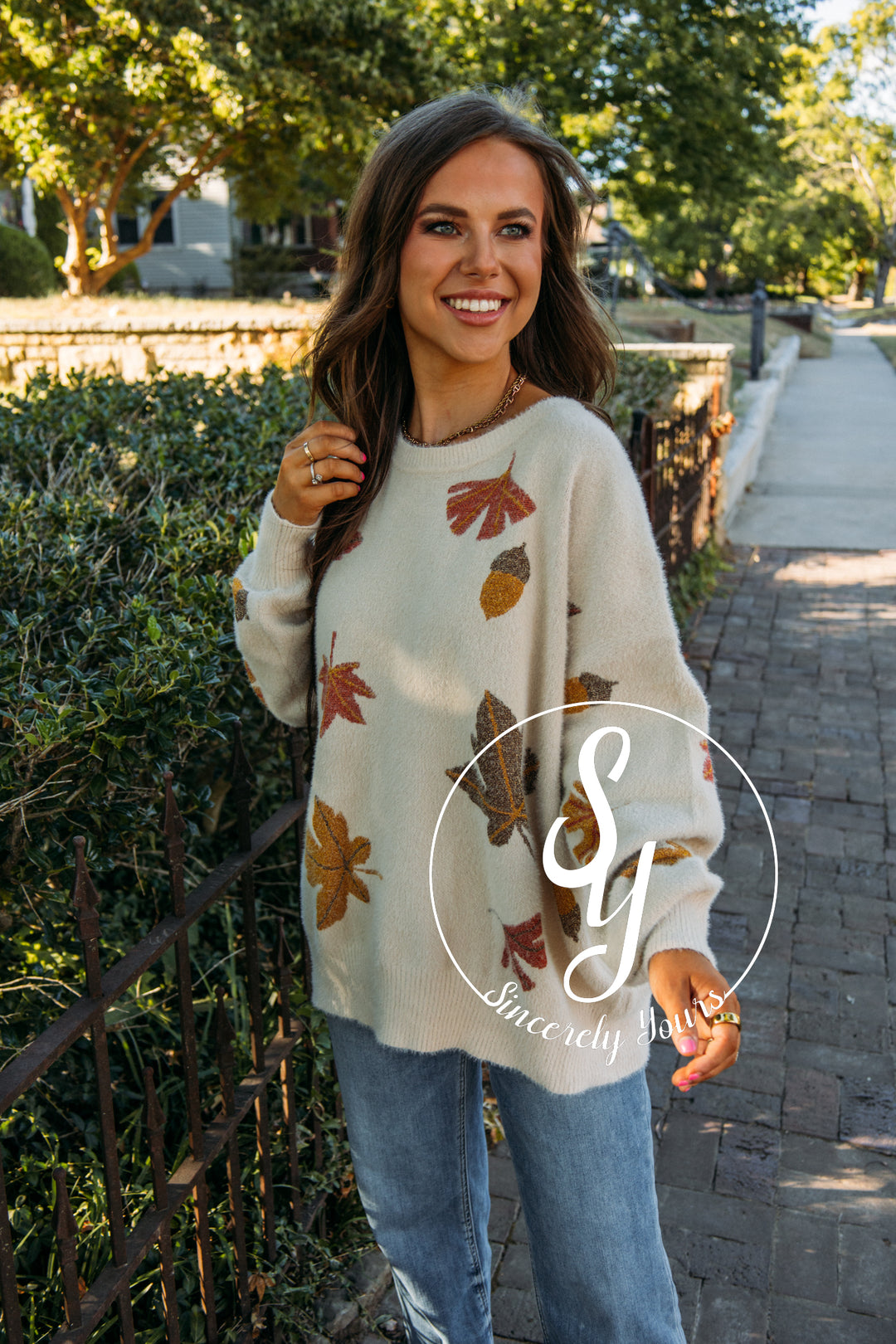 Falling Leaves Sweater - Taupe