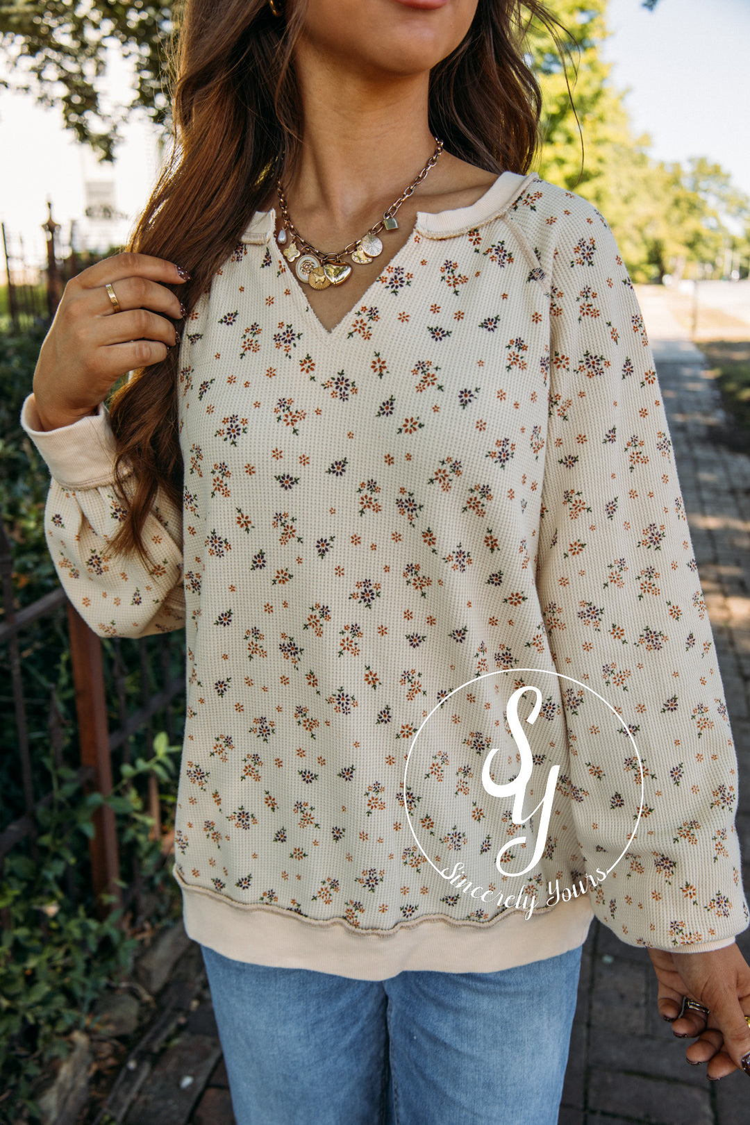 Posh Thermal Top-Oatmeal