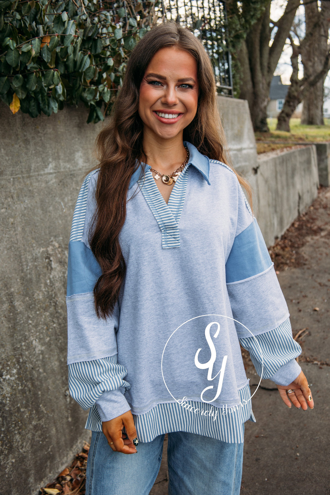 Cloudy Life Top - H. Gray