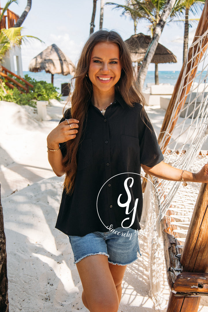 Uptown Social Top- Black