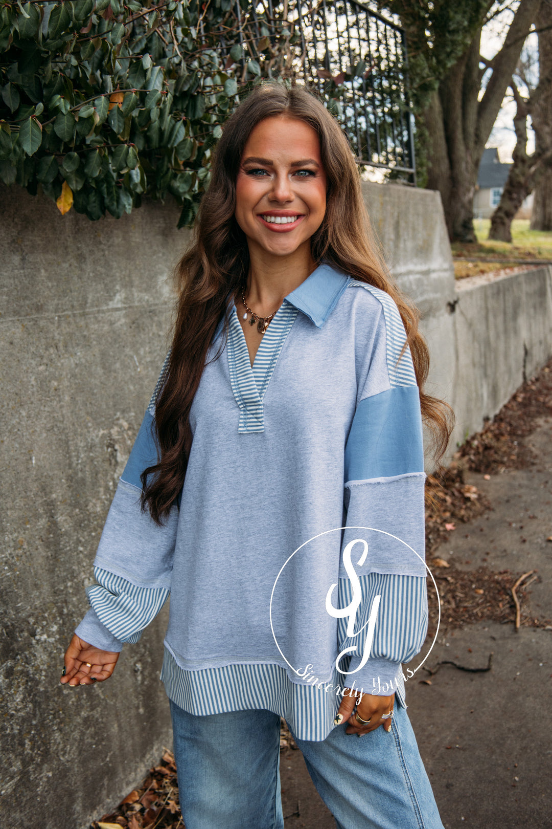 Cloudy Life Top - H. Gray