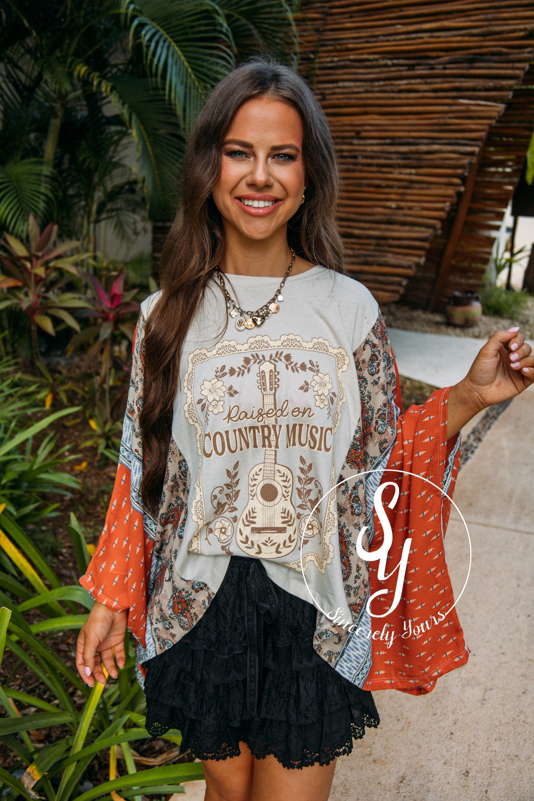 Raised Country Top - Rust