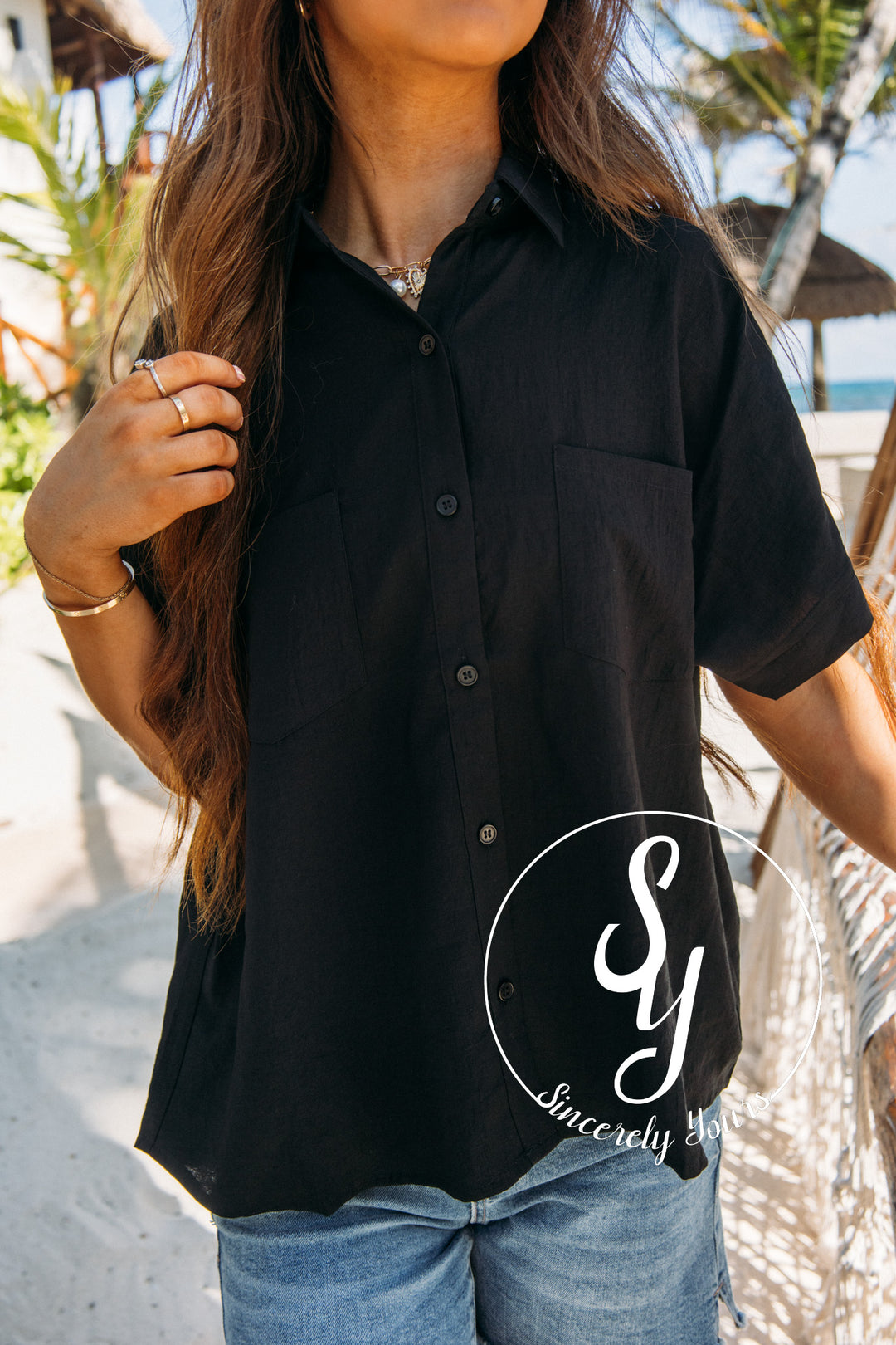 Uptown Social Top- Black