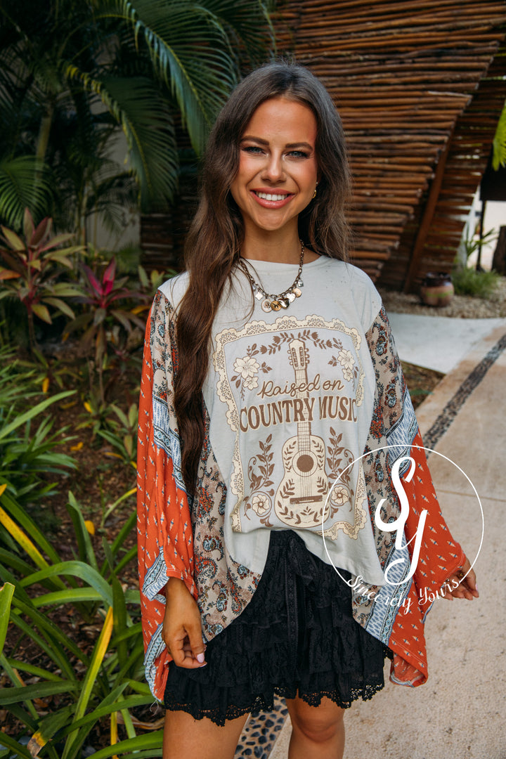 Raised Country Top - Rust