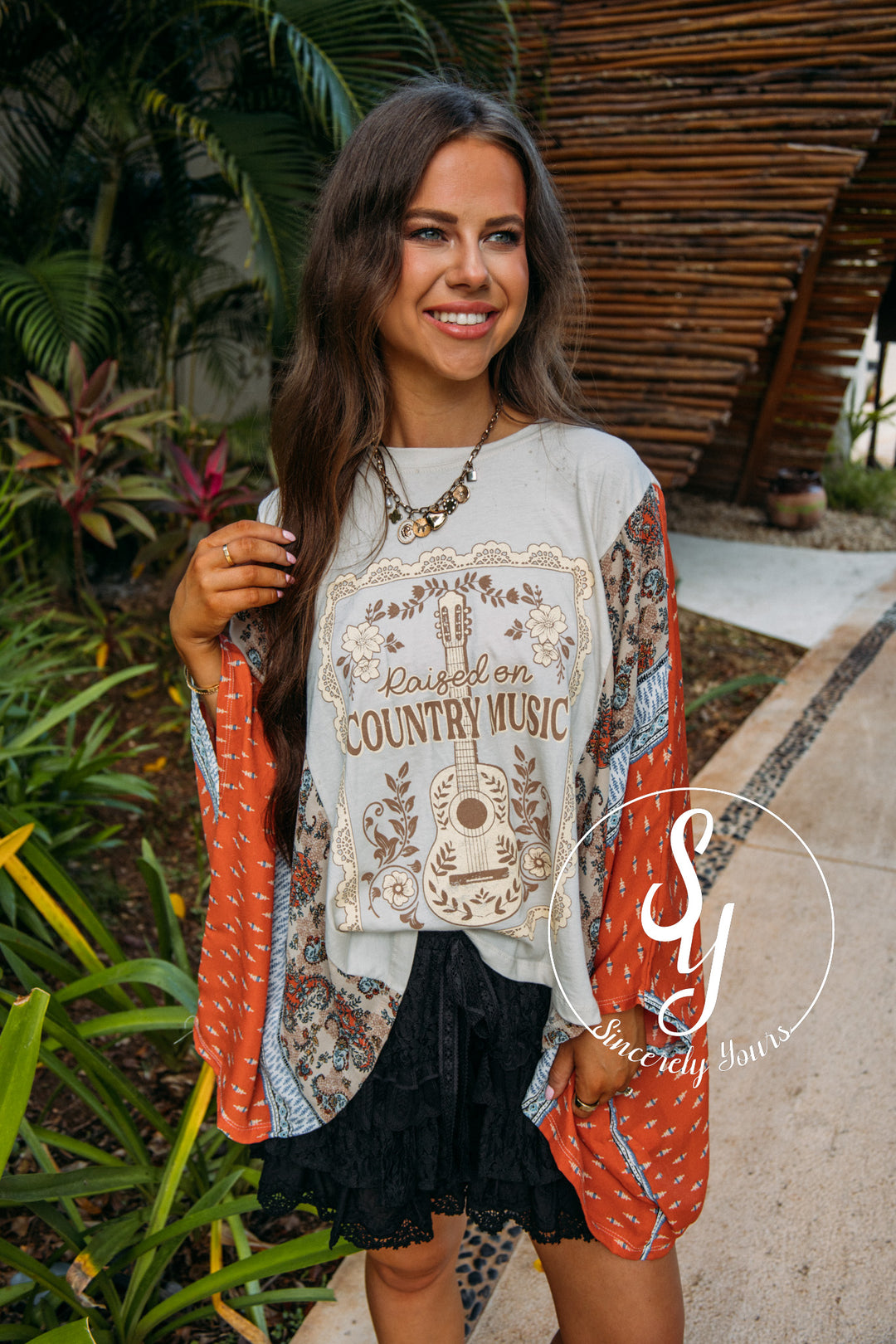 Raised Country Top - Rust