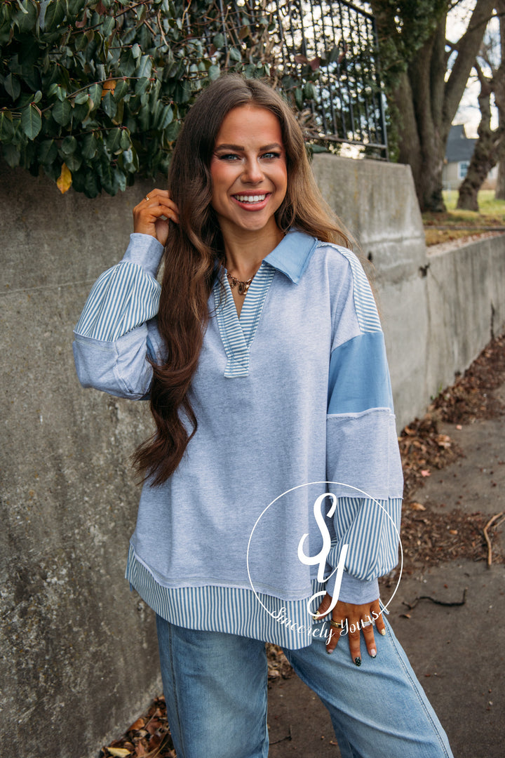 Cloudy Life Top - H. Gray