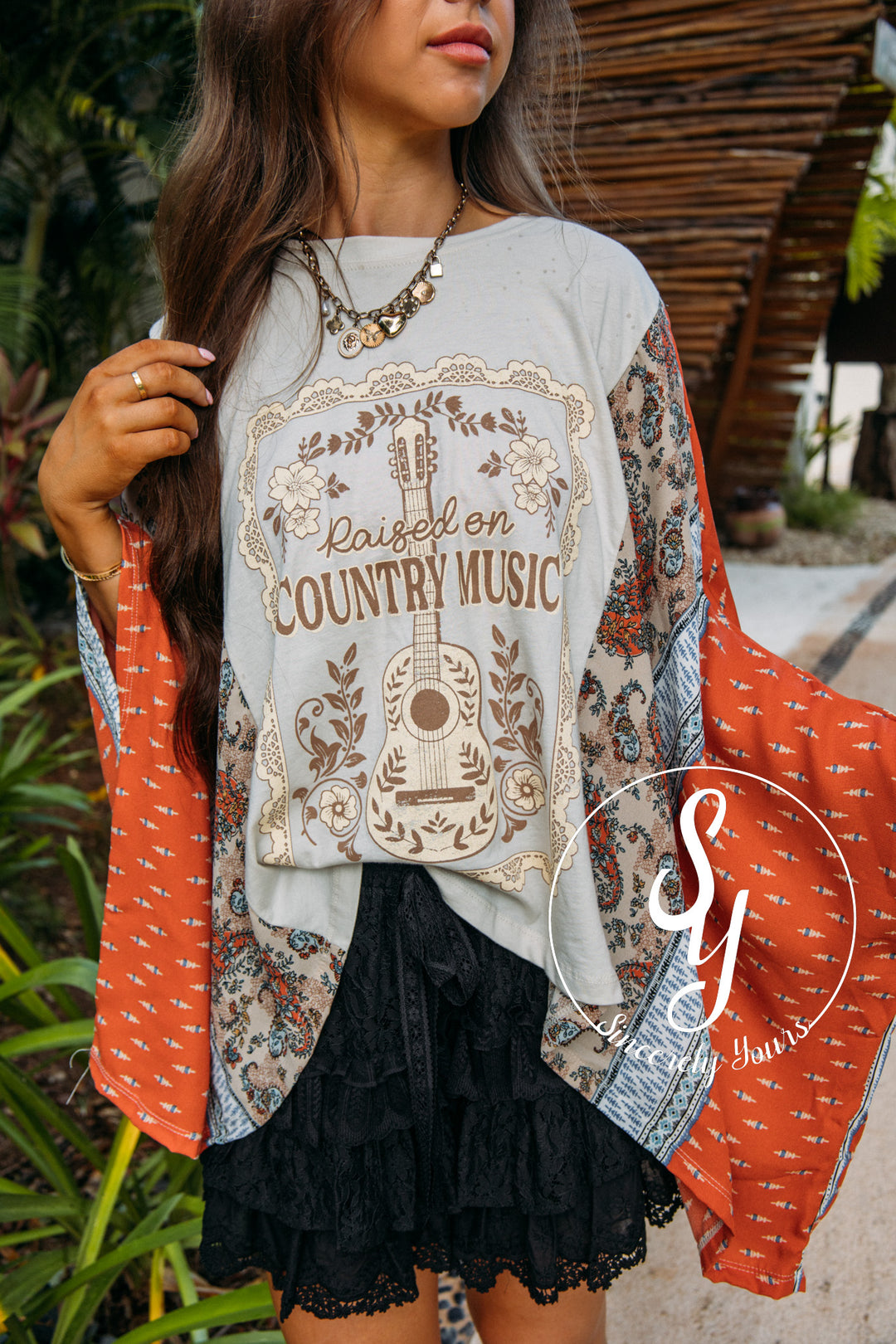 Raised Country Top - Rust