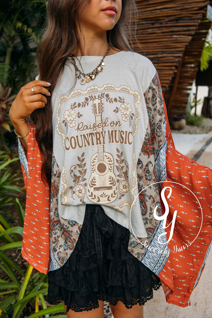 Raised Country Top - Rust
