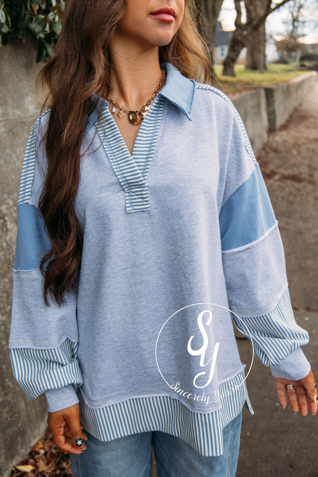 Cloudy Life Top - H. Gray