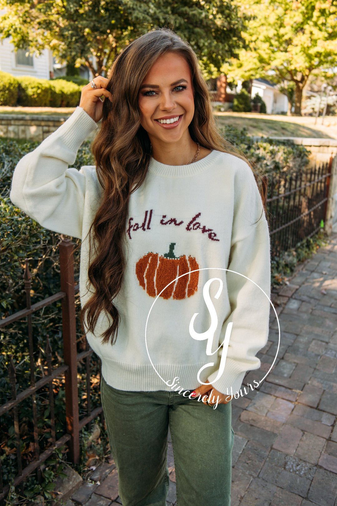 Fall In Love Sweater- Cream