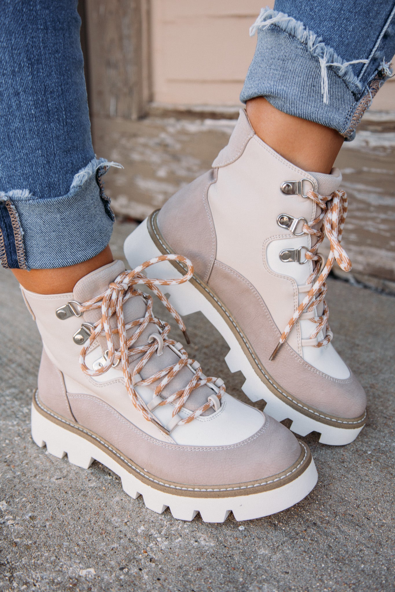 Cream 2025 hiker boots