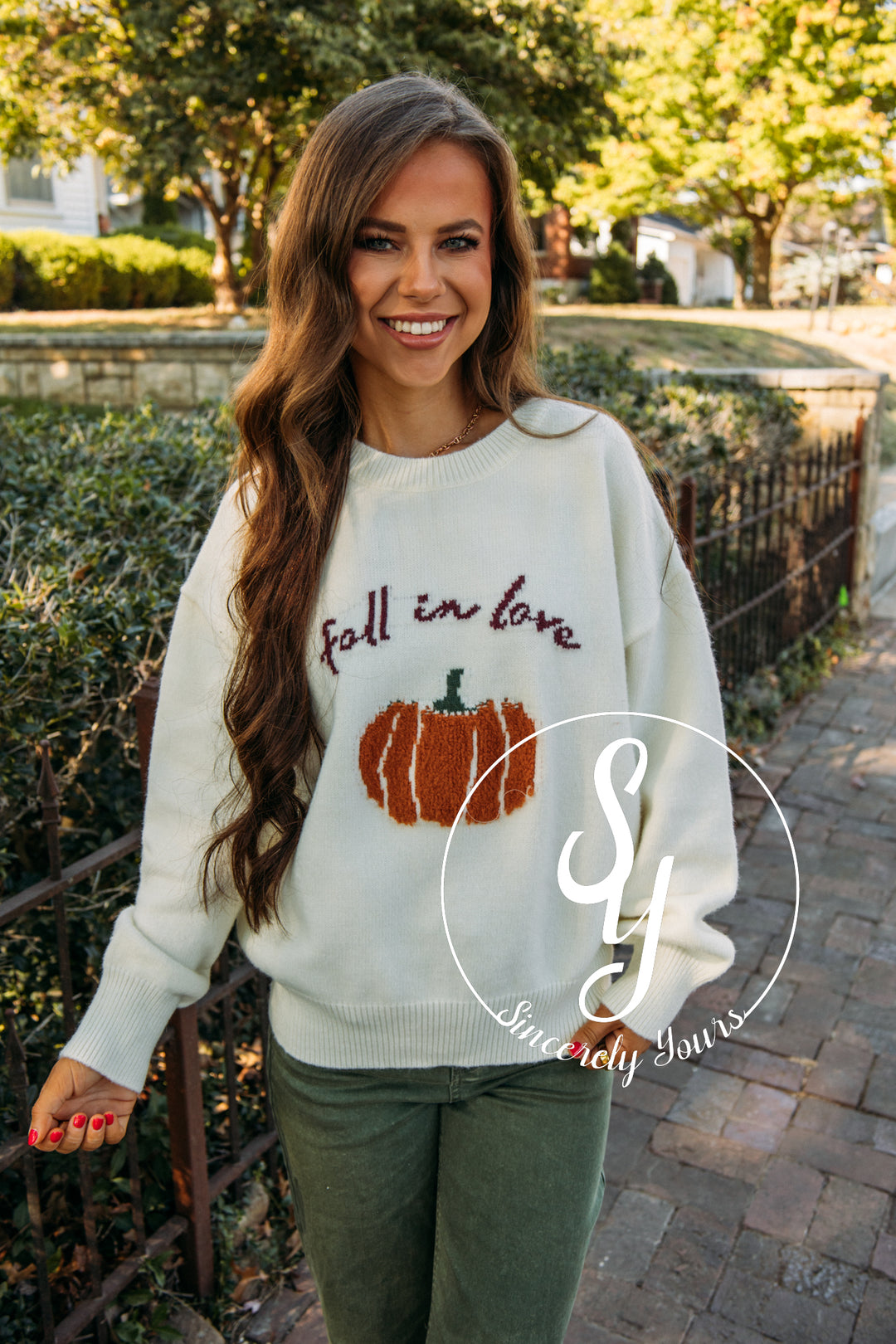 Fall In Love Sweater- Cream