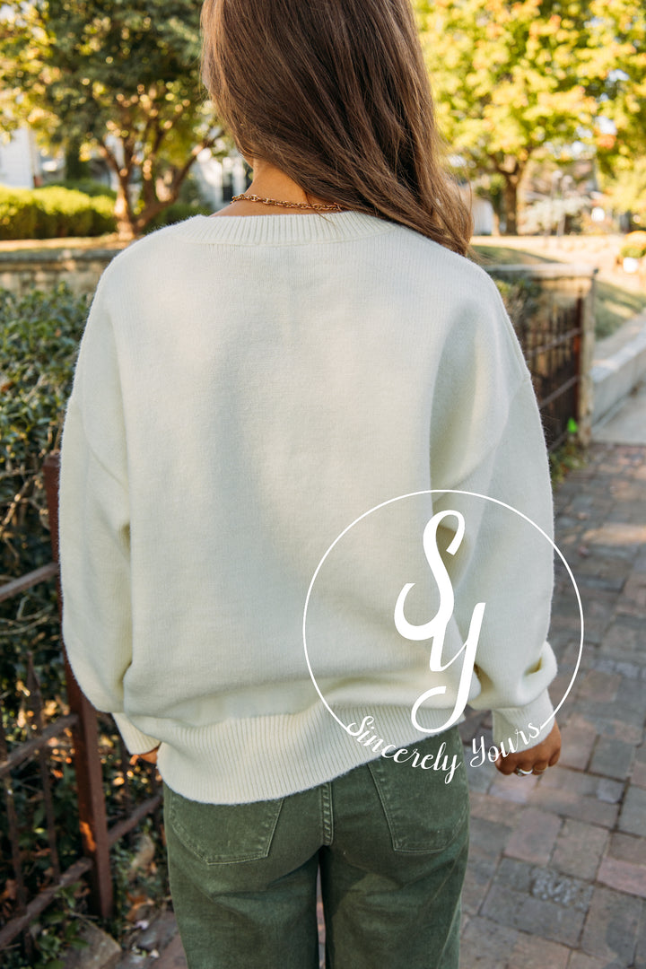 Fall In Love Sweater- Cream