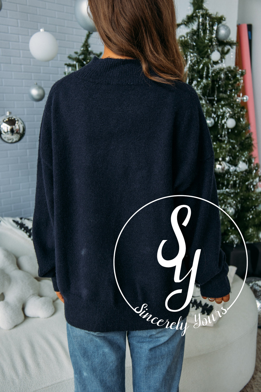 Holiday Party Sweater - Navy