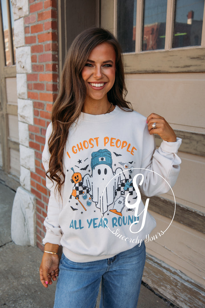 I Ghost People Crewneck - Ivory