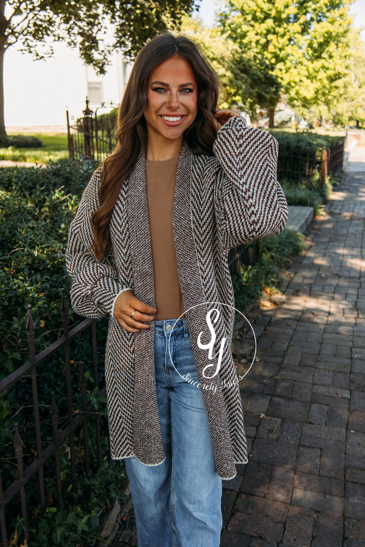Fall Cozy Cardigan- Brown