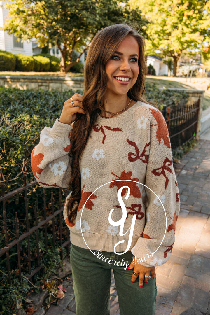 Hints of Fall Sweater - Beige