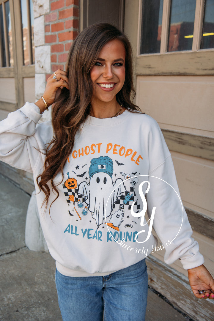 I Ghost People Crewneck - Ivory