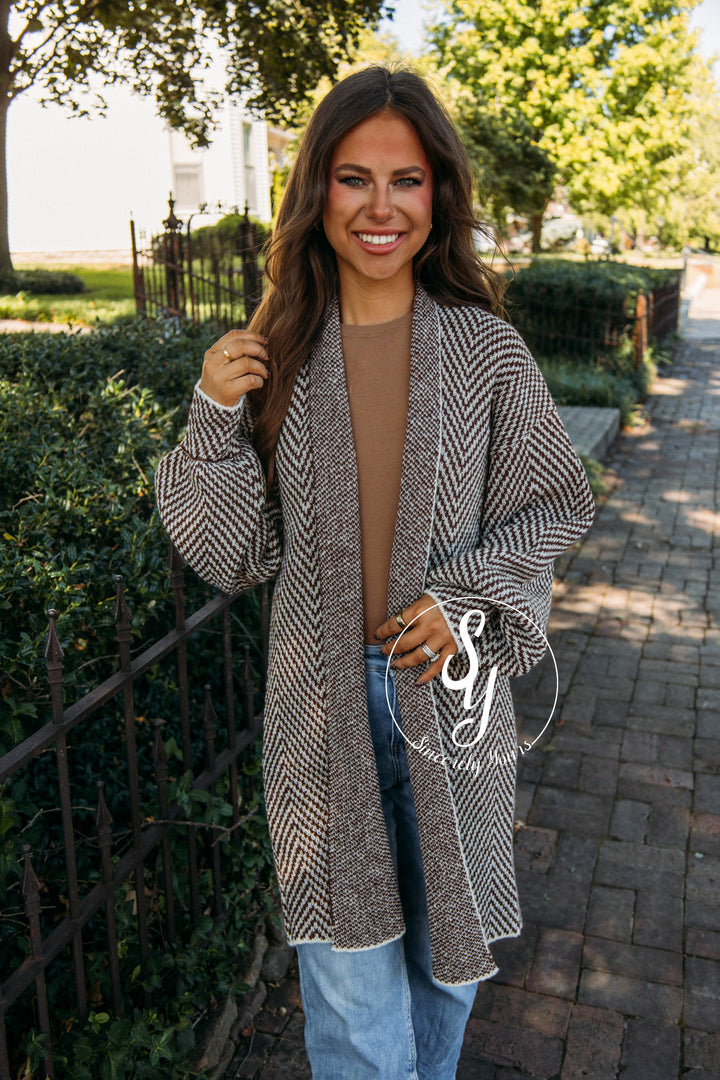 Fall Cozy Cardigan- Brown