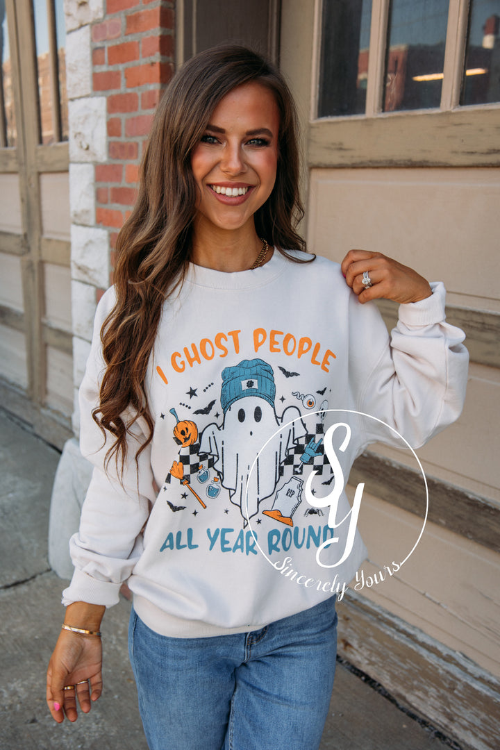 I Ghost People Crewneck - Ivory