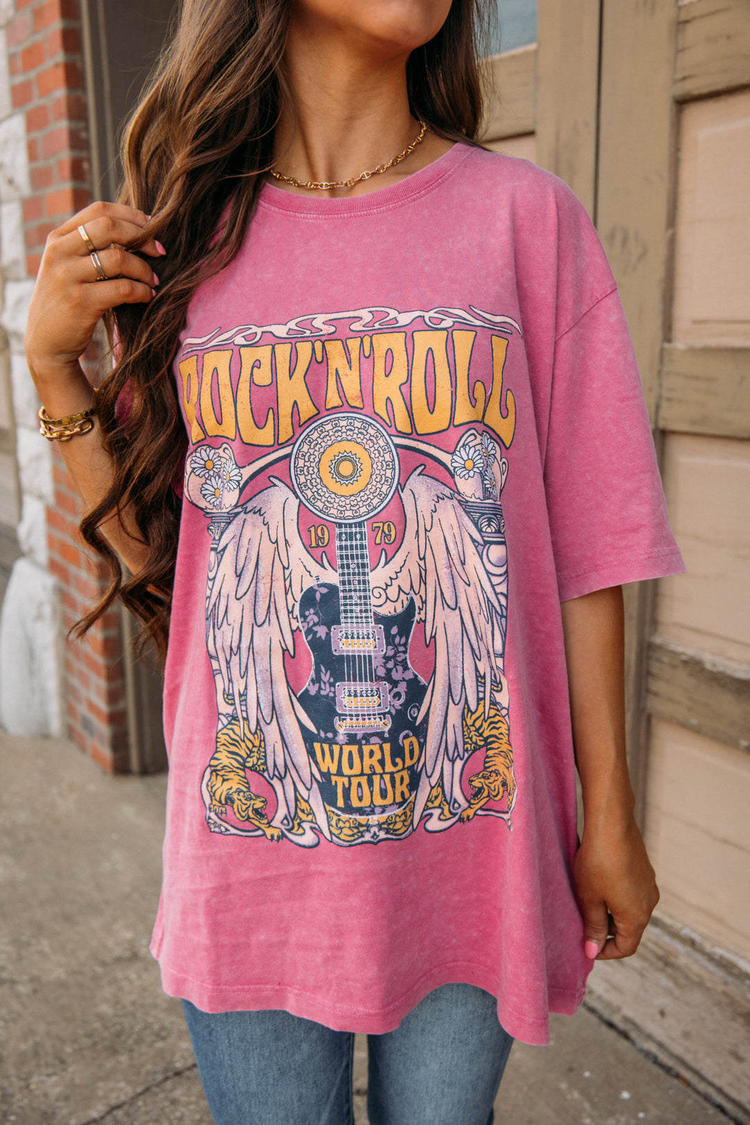 Rock N' Roll World Tour Tee - Pink