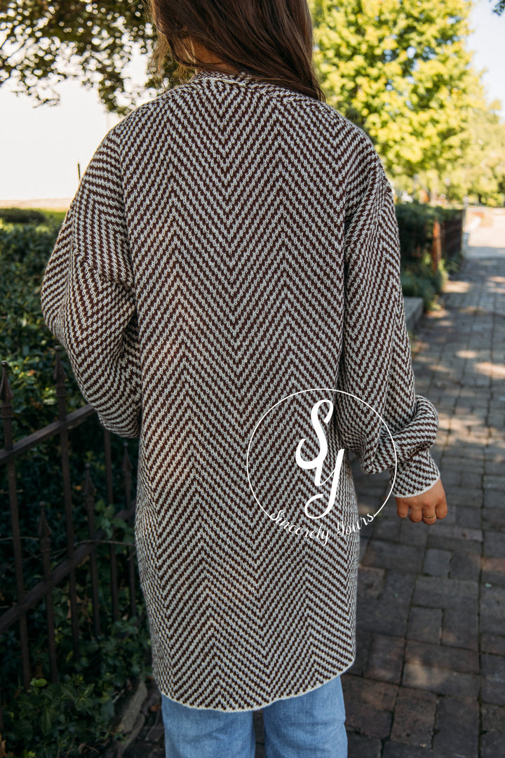 Fall Cozy Cardigan- Brown