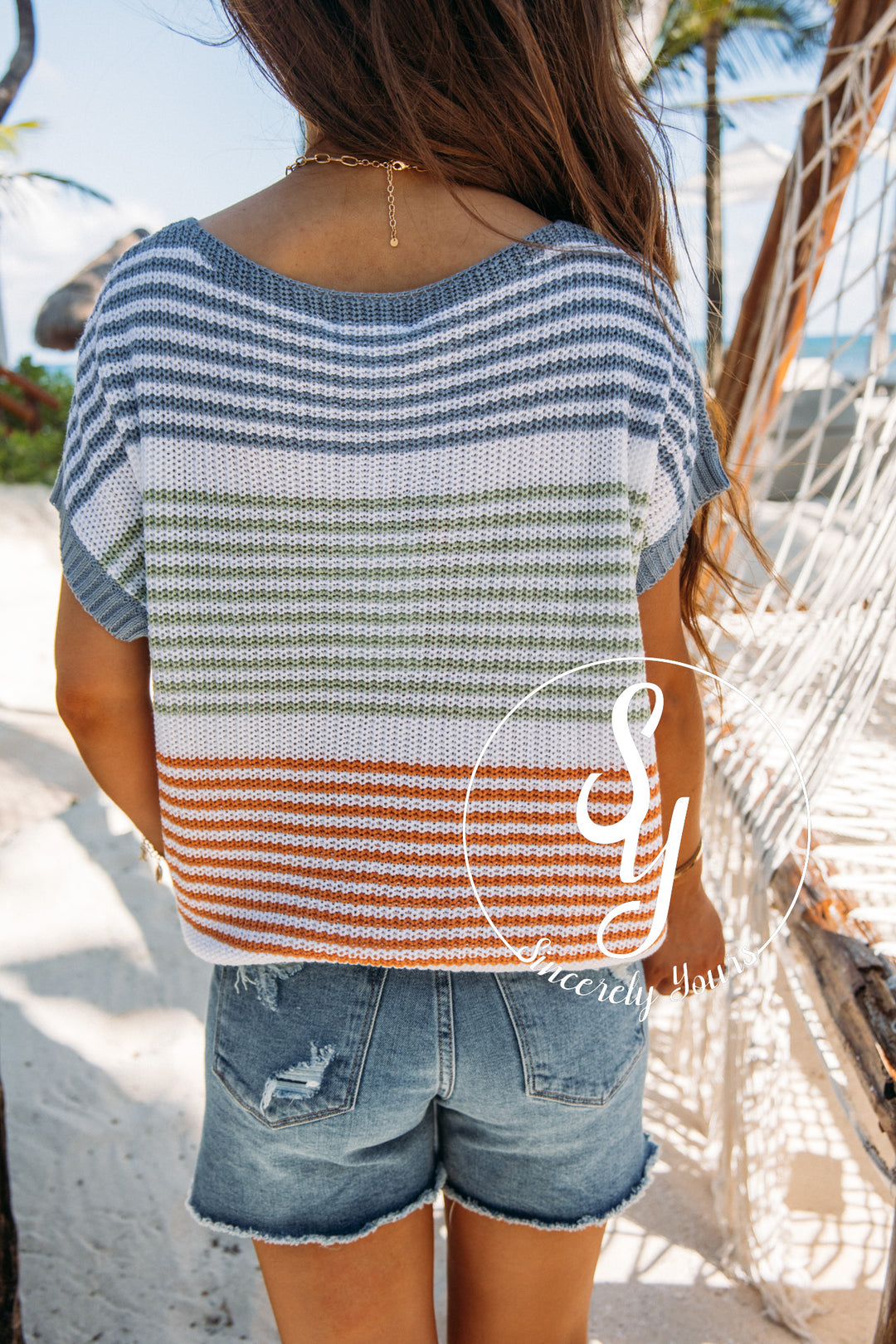 Seasons Sweater - Denim Orange
