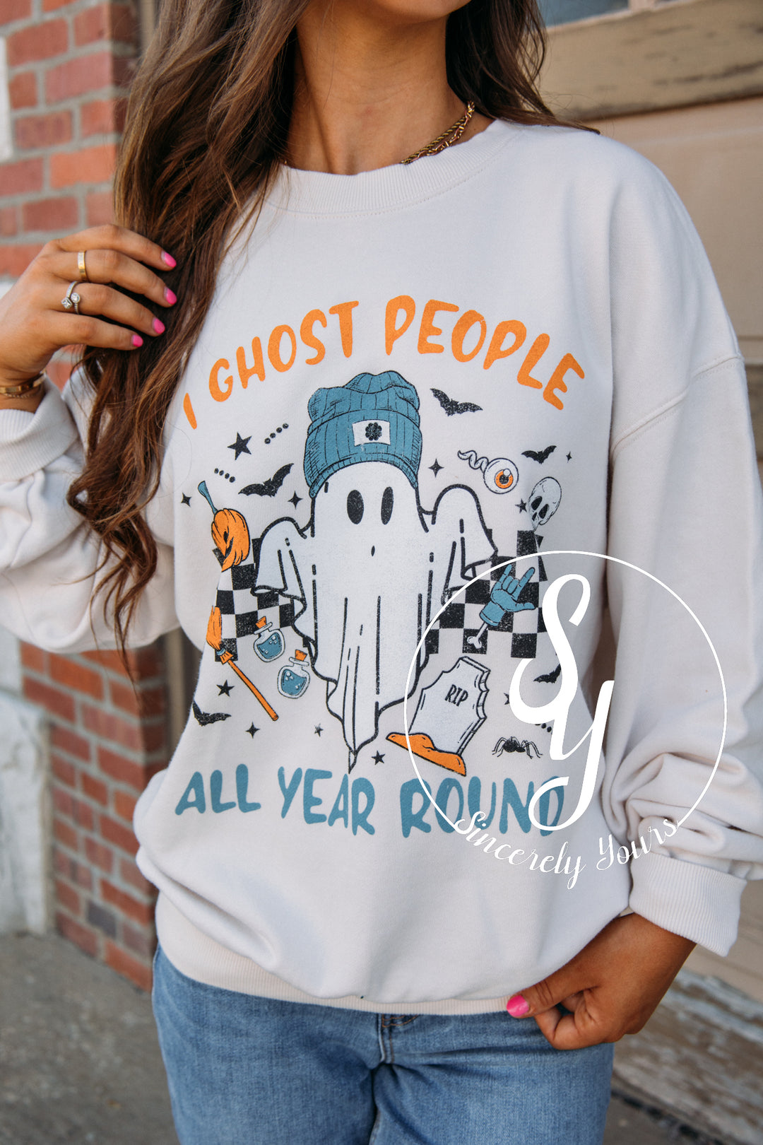 I Ghost People Crewneck - Ivory