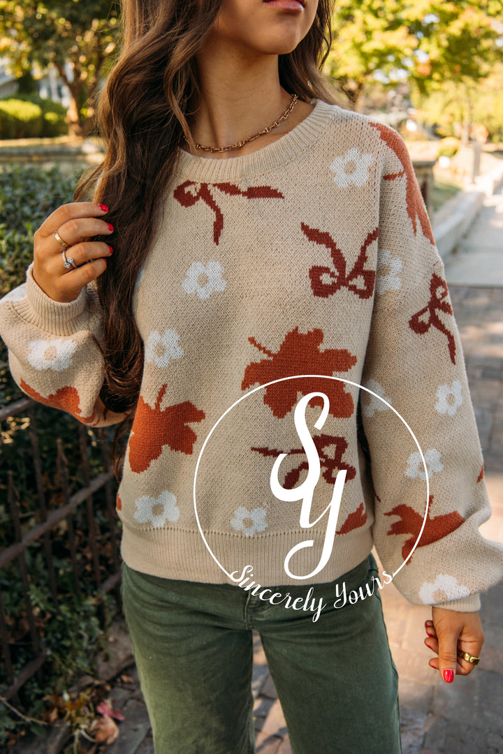 Hints of Fall Sweater - Beige