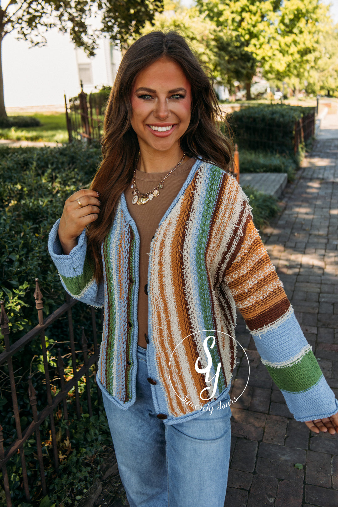 Suddenly Striped Sweater- Earthen Sky
