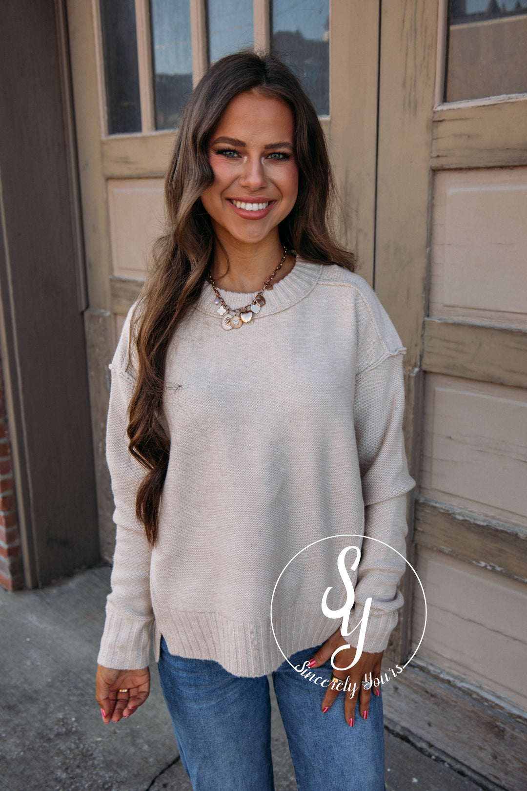 Simple Way To Go Sweater - Taupe