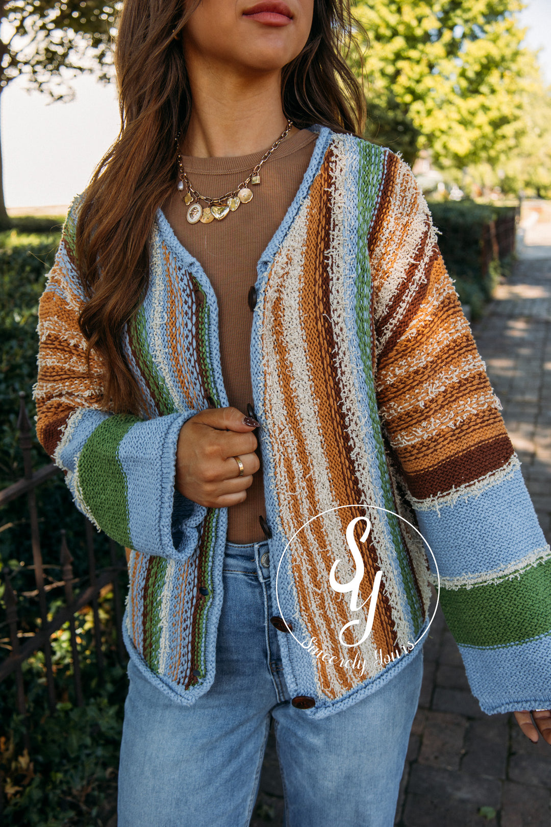 Suddenly Striped Sweater- Earthen Sky