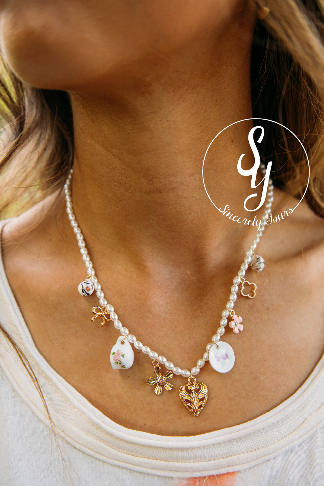 Tea Party Necklace- Pearl