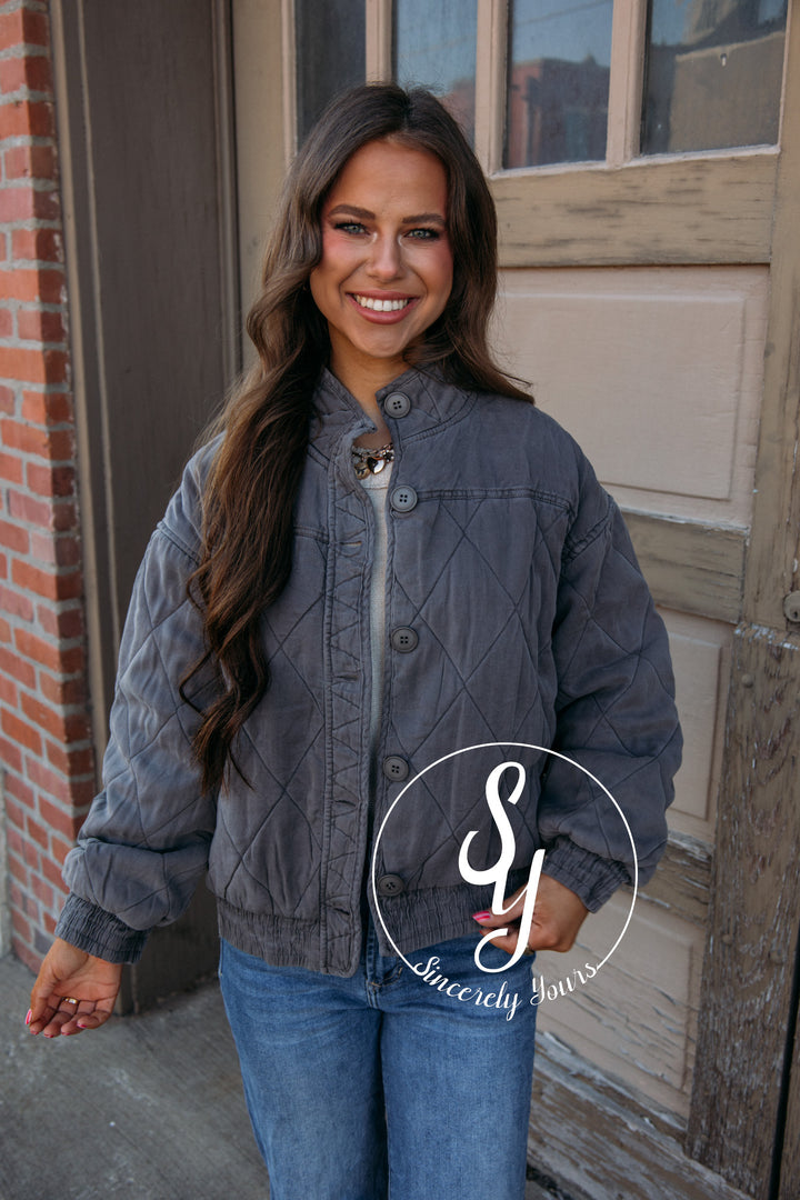 Chilled Nights Jacket - Charcoal