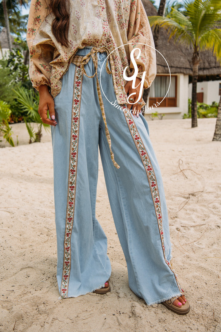Wild Side Pant - Denim Multi