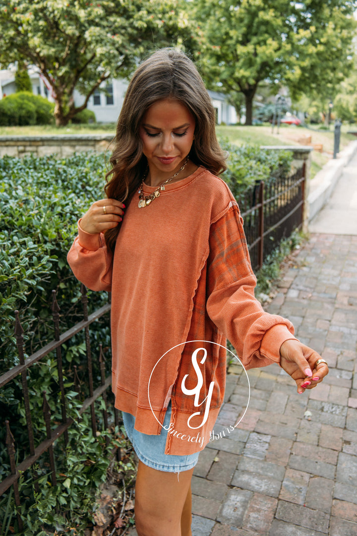 Chasing Dreams Top- Faded Brick
