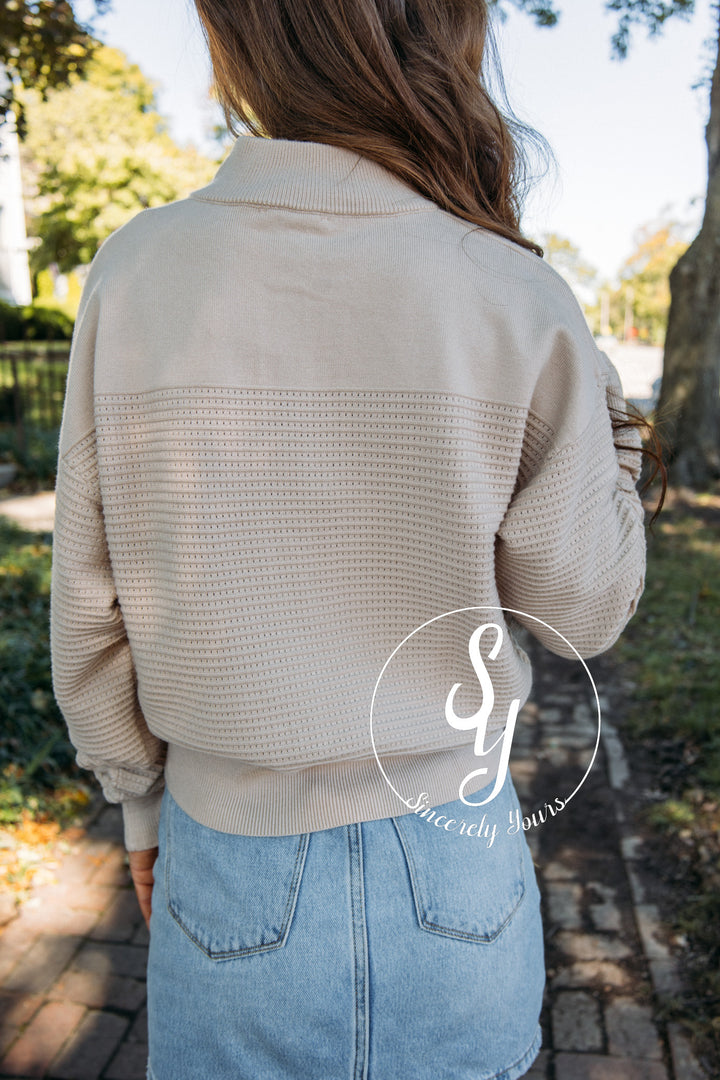 Cuddle By The Fire Sweater - Sand