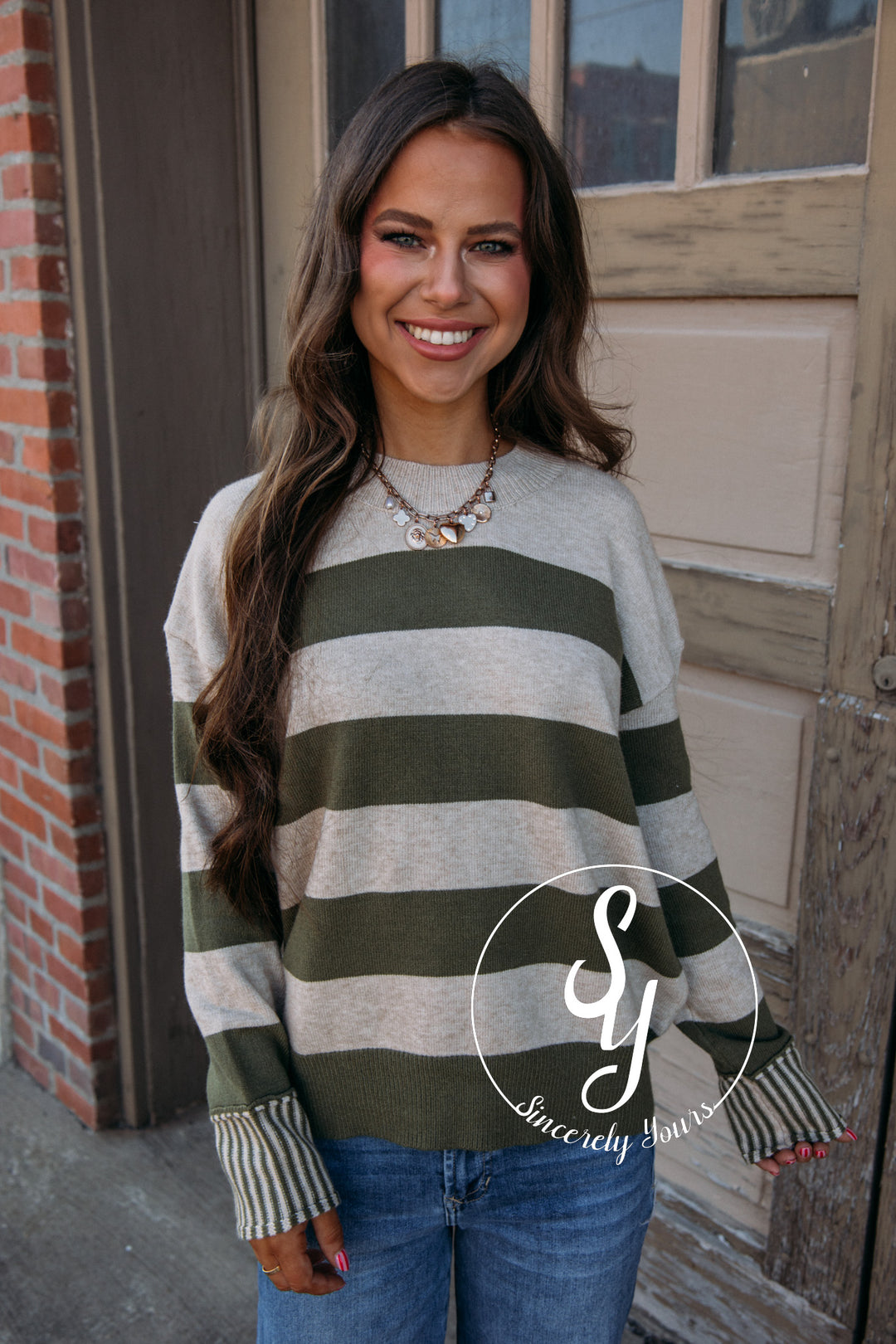 Give Bold Feels Sweater - Olive