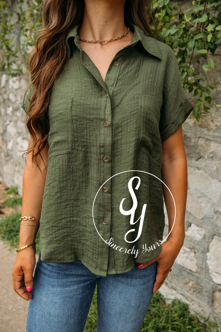 Better Than Ever Top- Light Olive