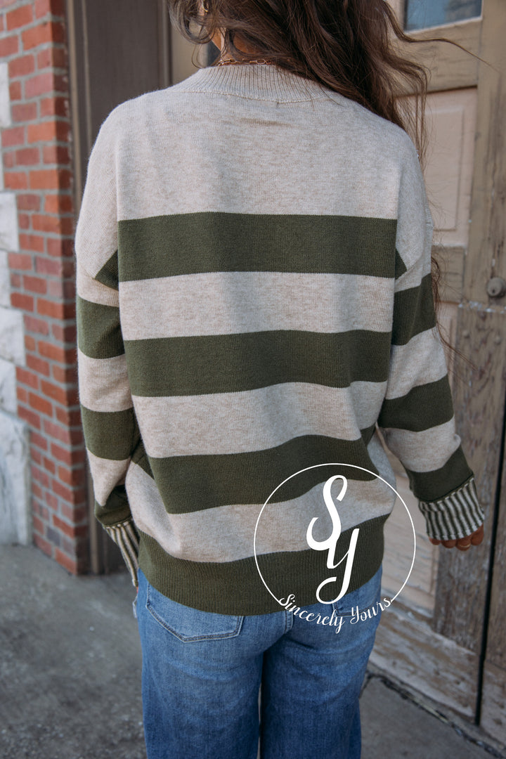 Give Bold Feels Sweater - Olive