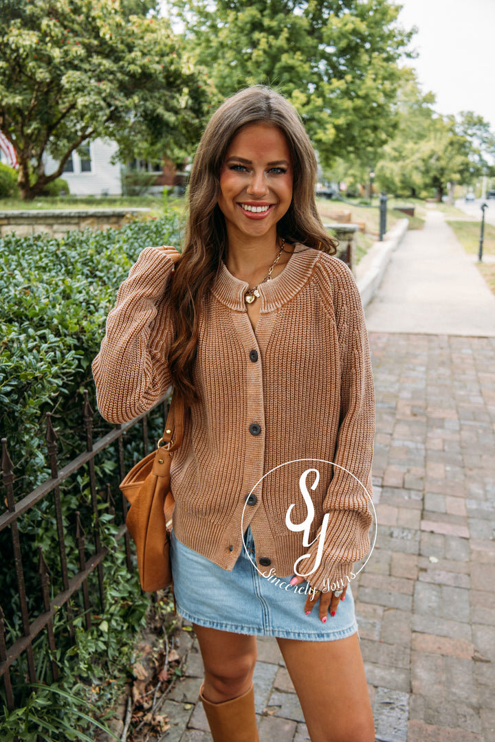 Coffee Aroma Sweater- Camel