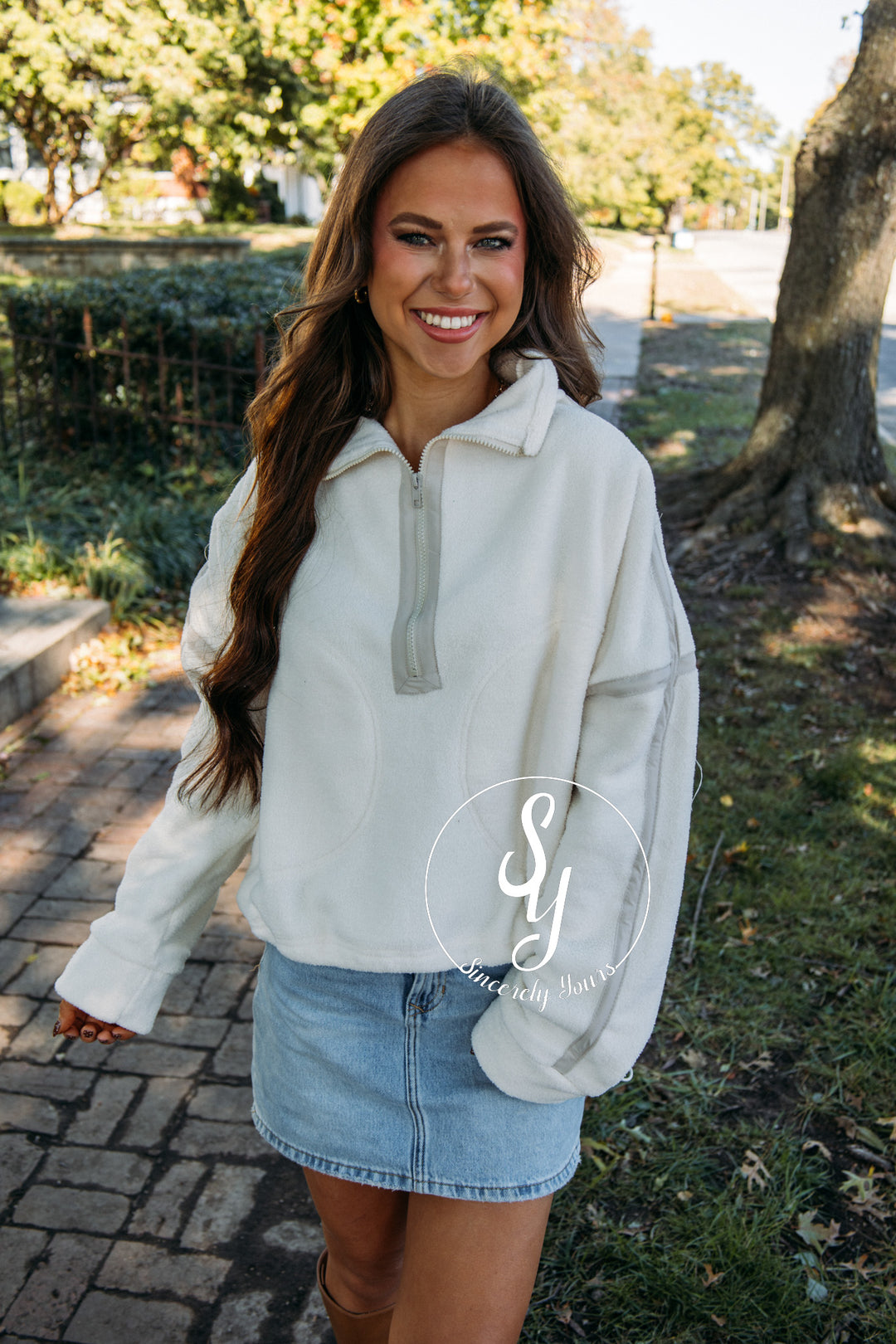 Snuggle Up Pullover- Ivory