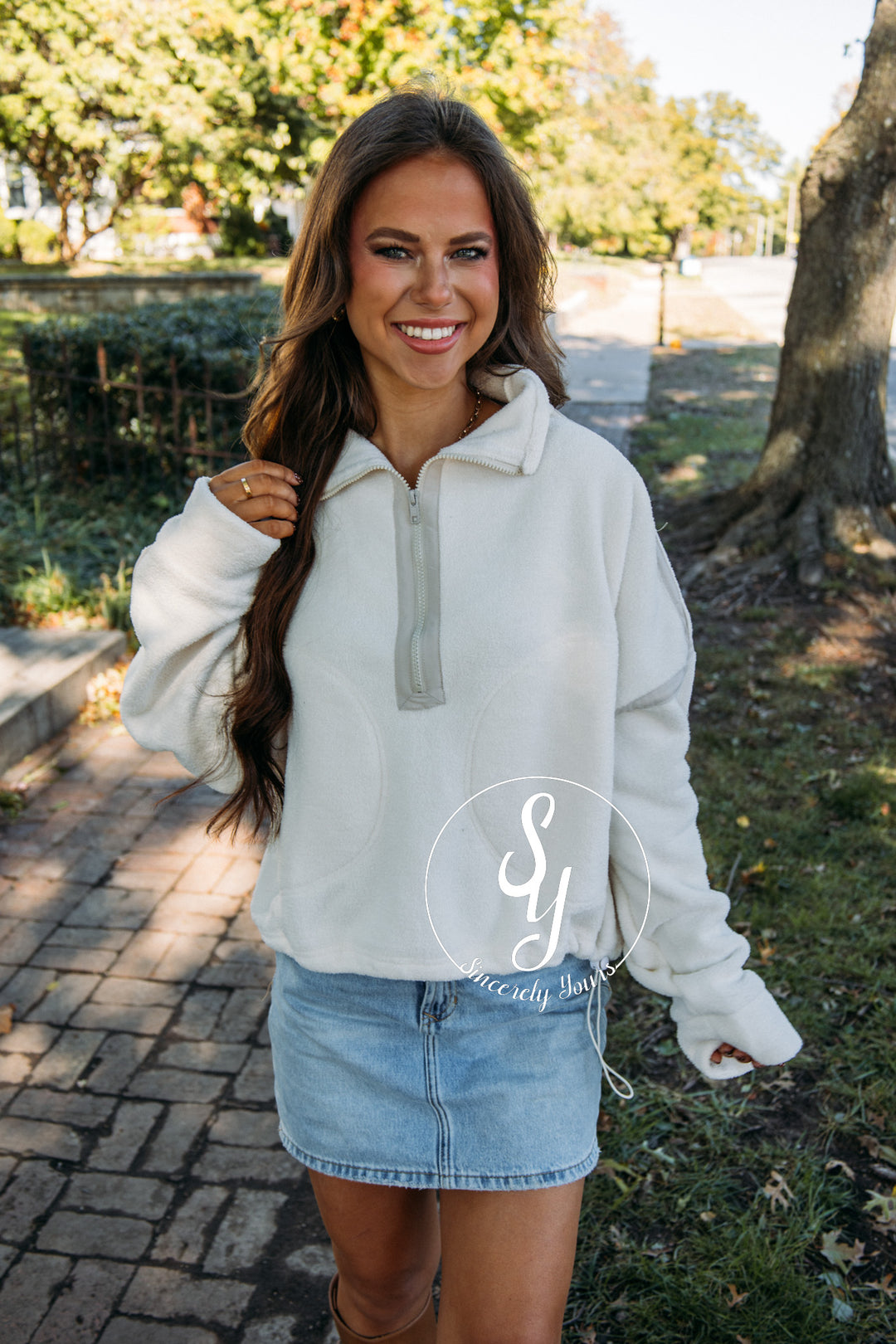 Snuggle Up Pullover- Ivory