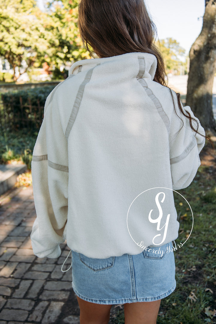 Snuggle Up Pullover- Ivory