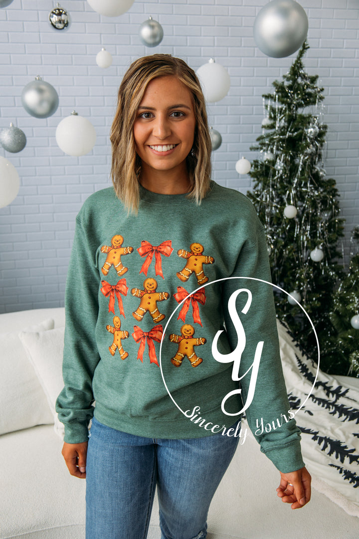 Christmas Crewneck - Heather Green