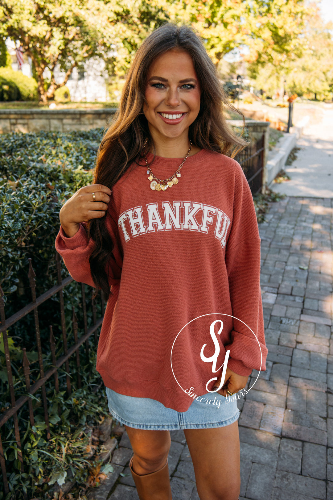 Thankful Life Top - Dusty Mauve