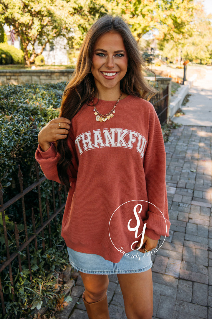 Thankful Life Top - Dusty Mauve
