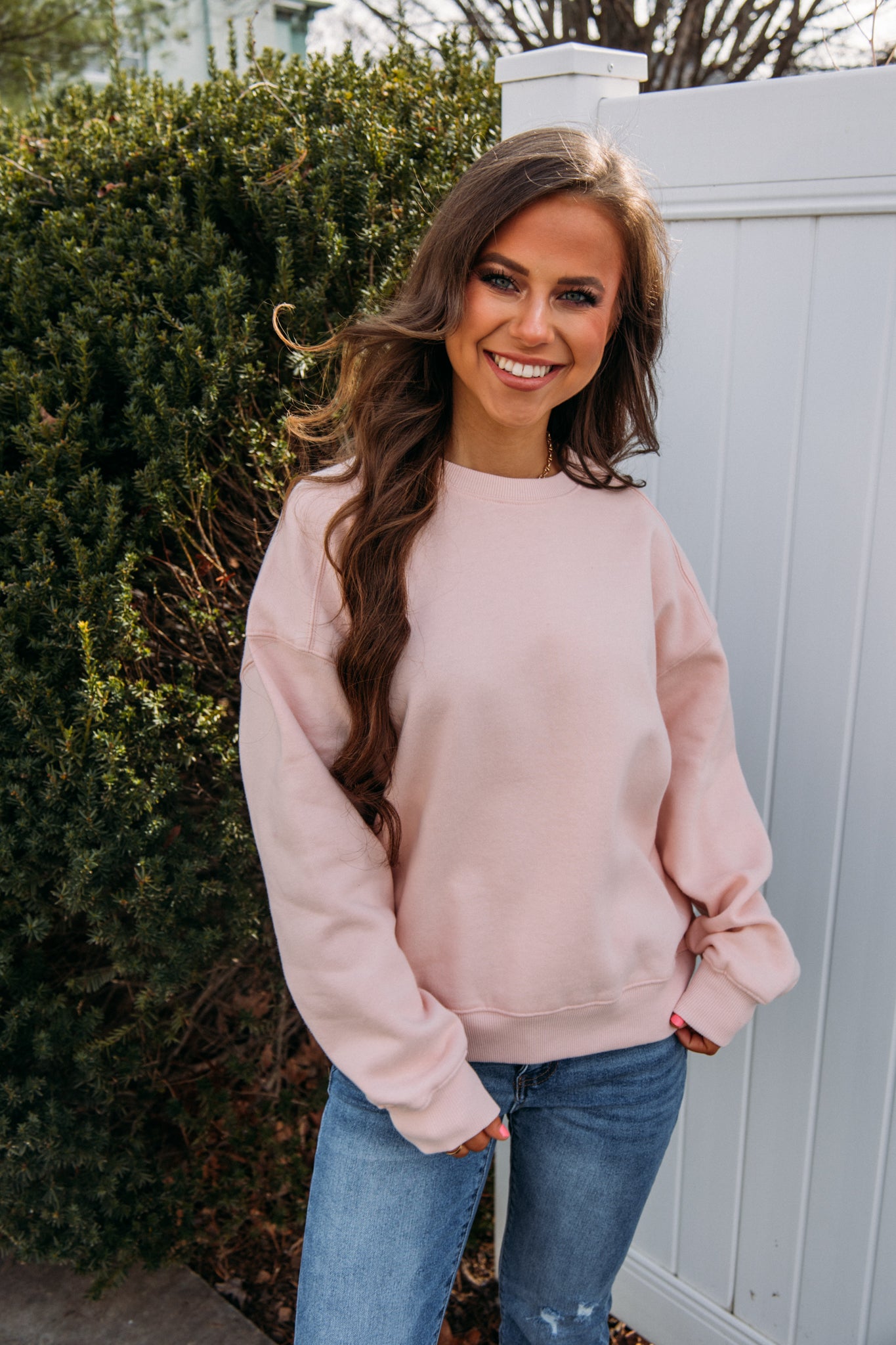 Dusty pink sweatshirt sale