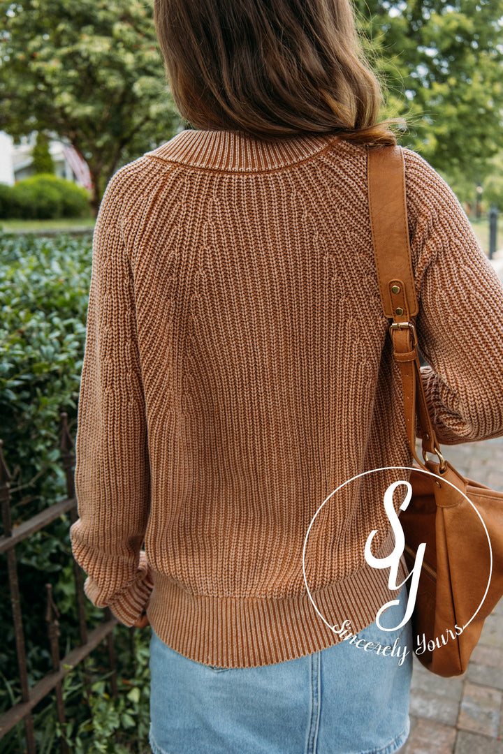 Coffee Aroma Sweater- Camel
