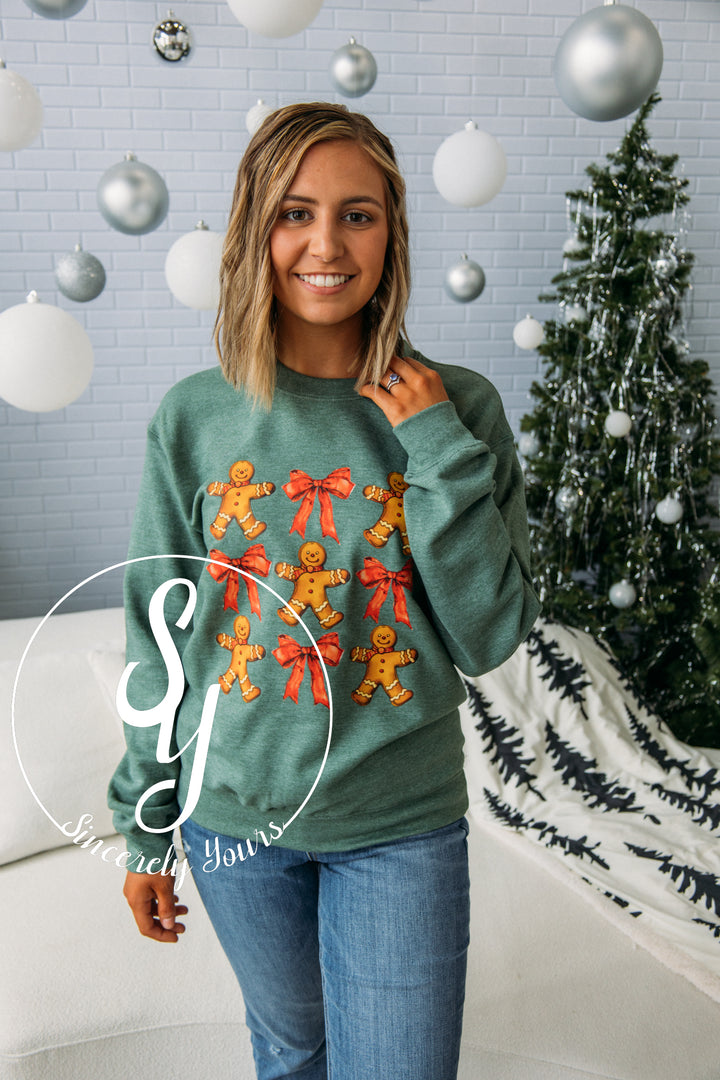 Christmas Crewneck - Heather Green